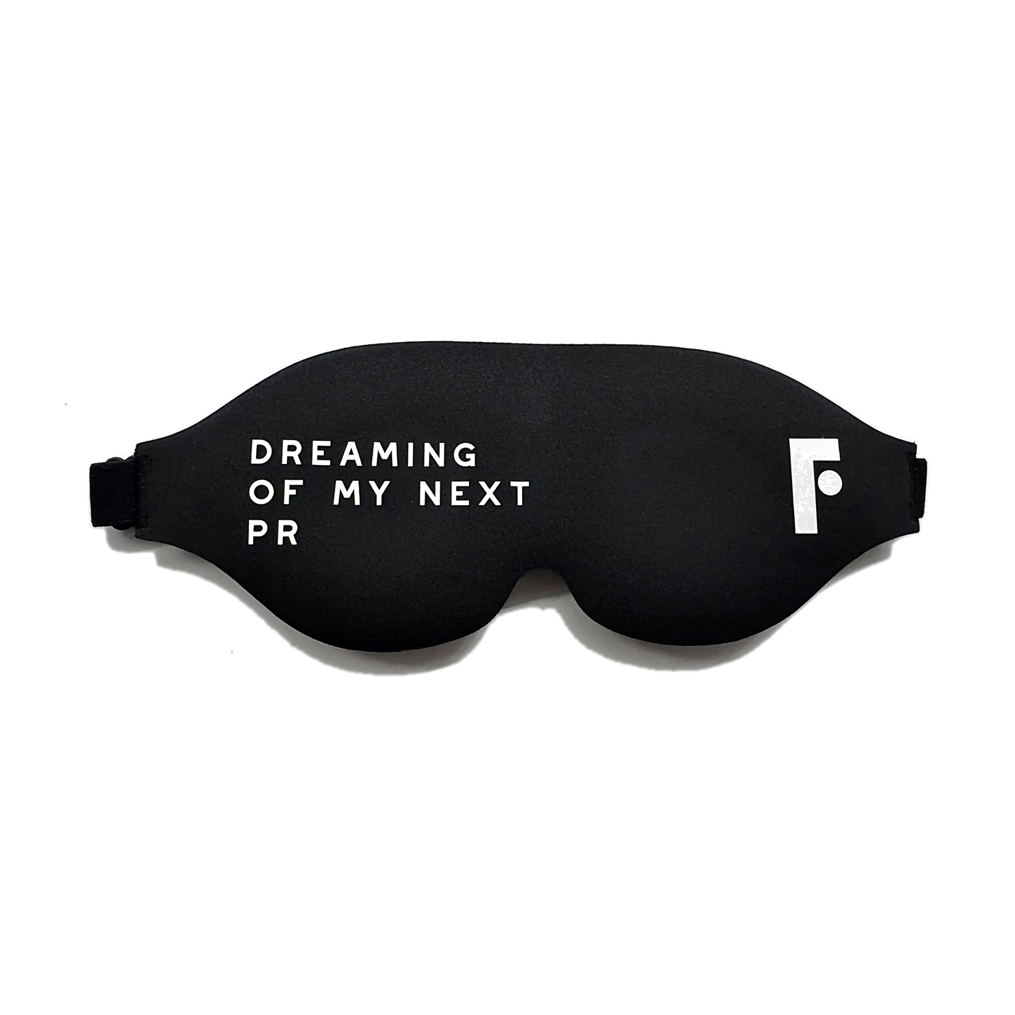 Antifaz 3D Flooxe negro, vista frontal